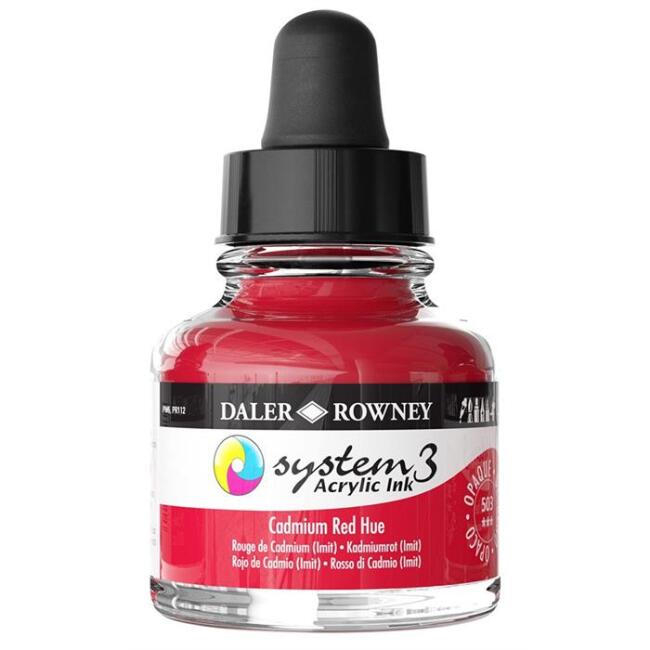Daler Rowney System3 Ink 29.5 ml Cadmium Red Hue 503 - 1