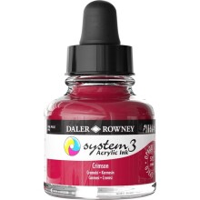 Daler Rowney System3 Ink Akrilik Mürekkep 29.5 ml Crimson - Daler Rowney