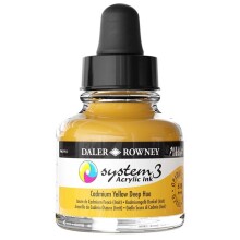 Daler Rowney System3 Sıvı Akrilik Mürekkep Boya 29.5 ml Cadmium Yellow Deep Hue 618 - 2