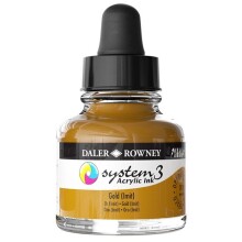 Daler Rowney System3 Sıvı Akrilik Mürekkep Boya 29.5 ml Gold Imit 701 - Daler Rowney (1)