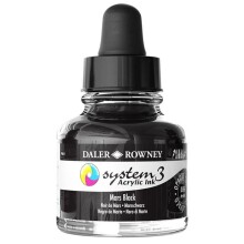 Daler Rowney System3 Sıvı Akrilik Mürekkep Boya 29.5 ml Mars Black 36 - Daler Rowney