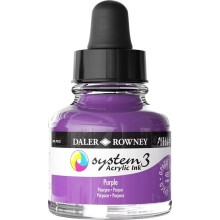 Daler Rowney System3 Sıvı Akrilik Mürekkep Boya 29.5 ml Mor 433 - Daler Rowney