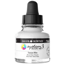 Daler Rowney System3 Sıvı Akrilik Mürekkep Boya 29.5 ml Titanium White 9 - Daler Rowney