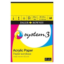 Daler Rowney System3 Tuval Dokulu Blok A3 230 g 20 Yaprak - Daler Rowney