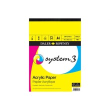 Daler Rowney System3 Tuval Dokulu Blok A4 230 g 20 Yaprak - Daler Rowney