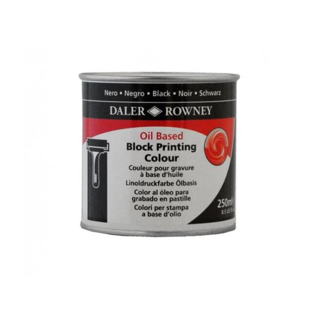 Daler Rowney Yağlı Baskı Boyası 250 ml Siyah - 1