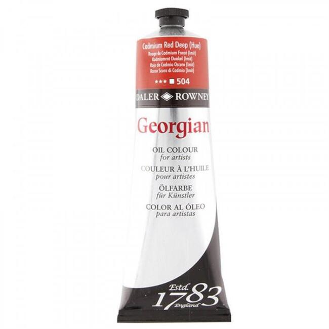 Daler Rowney Georgian Yağlı Boya 225 ml Cadmium Red Deep Hue 504 - 1