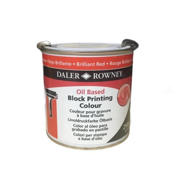 Daler Rowney Yağlı Linol Baskı Boyası 250 ml Brilliant Red - 1