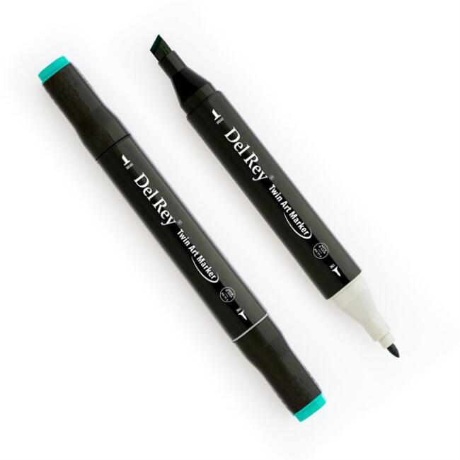Del Rey Twin Çift Uçlu Marker Kalem Peacock Green BG61 - 1