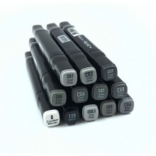 Del Rey Twin Marker Çantalı Set 12 Soğuk Gri Renkler - 3