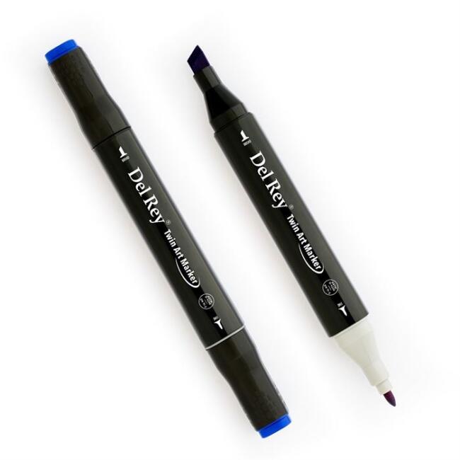 Del Rey Twin Çift Uçlu Marker Kalem Cobalt Blue PB71 - 1