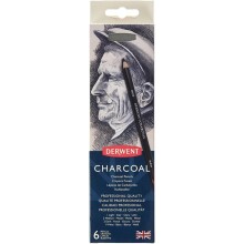 Derwent Charcoal Pencil 6’lı Teneke Kutu - Derwent