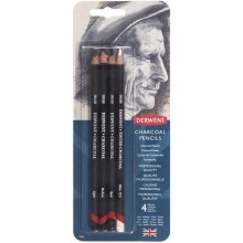 Derwent Charcoal Pencils Kömür Füzen Kalem Seti N:Dw39000 - Derwent (1)