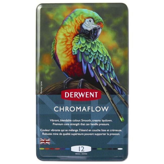 Derwent Chromaflow Profesyonel Kuru Boya Kalem Set 12’li - 1