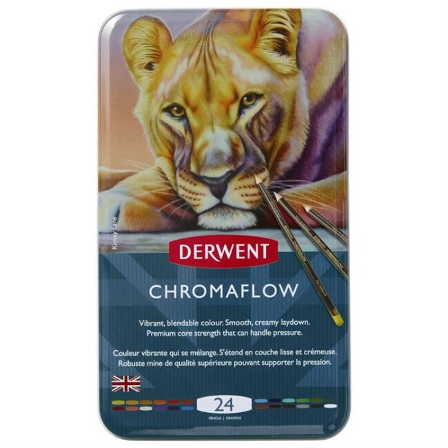 Derwent Chromaflow Profesyonel Kuru Boya Kalem Set 24’lü - 1