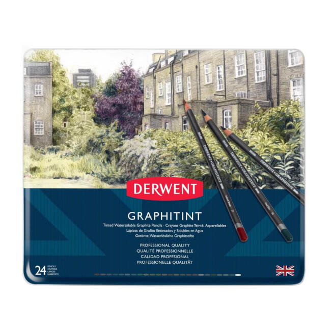 Derwent Graphitint Suda Çözünebilen Grafit Kalem Seti 24'lü 0700803 - 1