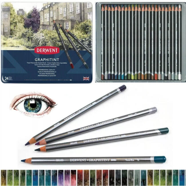 Derwent Graphitint Suda Çözünebilen Grafit Kalem Seti 24'lü 0700803 - 4