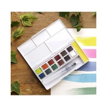 Derwent Inktense Yarım Tablet 12’li Sulu Boya Seti - Derwent