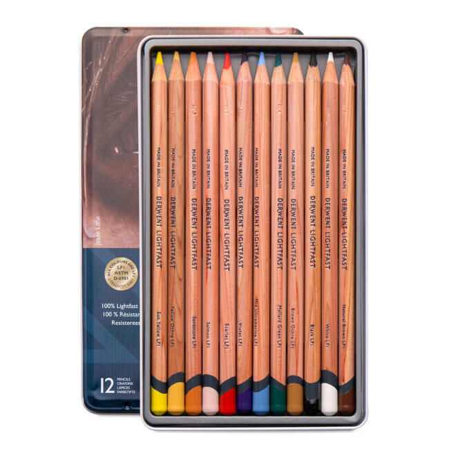 Derwent Lightfast Yağ Bazlı Kuruboya Seti 12'li 2302719 - 2
