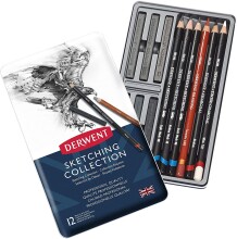 Derwent Sketching Collection Karakalem Eskiz Çizim Seti 12’li DW34305 - 4