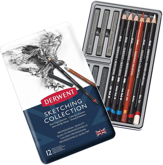 Derwent Sketching Collection Karakalem Eskiz Çizim Seti 12’li DW34305 - 4