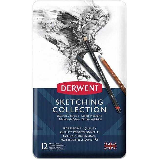 Derwent Sketching Collection Karakalem Eskiz Çizim Seti 12’li DW34305 - 3