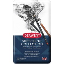 Derwent Sketching Collection Karakalem Eskiz Çizim Seti 12’li DW34305 - 1