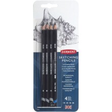 Derwent Soft Graphite Eskiz Kalem Seti 4 Parça - Derwent