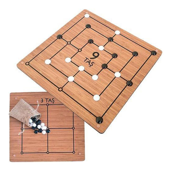 Dokuz Taş ve Üç Taş Oyunu 2 Oyun 1 Arada - 1