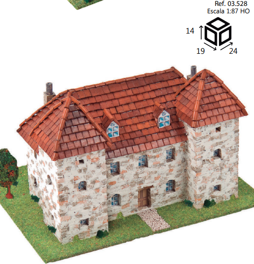 Domenech Taş Maket Casa Francesa de Auvergne 1/87 N:03528 - 1