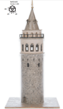 Domenech Taş Maket Galata Kulesi 1/180 N:03655 - Domenech
