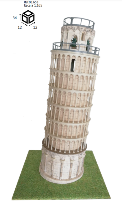 Domenech Taş Maket Torre de Pisa 1/160 N:3653 - 1