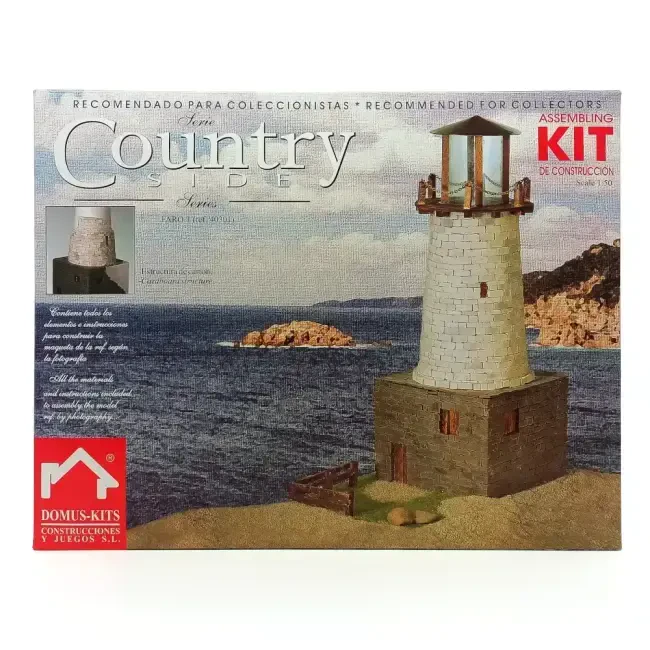 Domus Kits Country Side Serisi Faro 1 Taş Maket Boyasız Deniz Feneri 1:50 Ölçek 40301 - Domus Kits