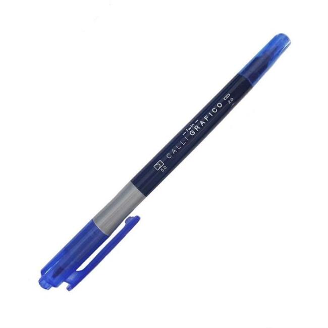 Dong-A Calligrafico Brush Twin Kalem Blue 2-5 mm N:238120 - 1