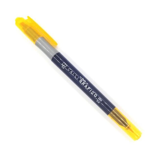 Dong-A Calligrafico Brush Twin Kalem Chrome Yellow 2-5 mm N:238170 - 1