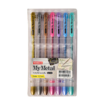Dong A Metalik Pastel Renkler 0,7 mm 7’li Jel Kalem Set - Donga