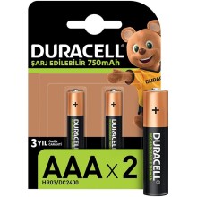 Duracel AAA Şarj Edilebilir Pil 750mAh - 2 Adet - DURACELL