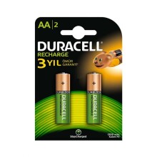 Duracell AA Şarj Edilebilir Kalem Pil - 1,2 Volt 1300mAh- 2 Adet - DURACELL