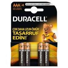 Duracell AAA İnce Kalem Pil - 1,5 Volt - 4 Adet - Duracell