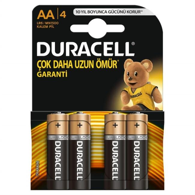 Duracell Alkalin AA LR6 MN1500 Kalem Pil 4’lü - 2