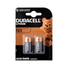 Duracell Lityum Pil 2 Adet N:123 (Uzunluk 34mm, Çapı 16mm) - DURACELL