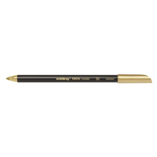 Edding 1200 Metalik Keçeli Kalem Metalik Altın - 1