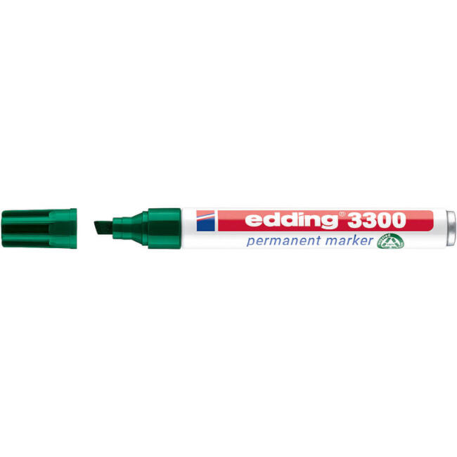 Edding 3300 Yan Kesik Uçlu Permanent Marker Kalem 1-5 mm Yeşil - 1