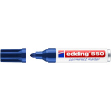 Edding 550 Yuvarlak Uç Permanent Marker Kalem 3-4 mm Mavi - Edding