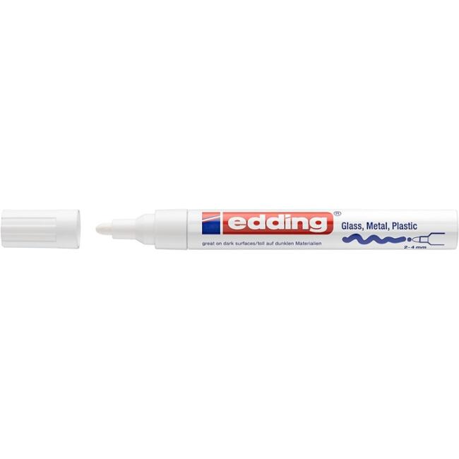 Edding 750 Hobi Sanat Kalemi 2-4 mm Beyaz - 1