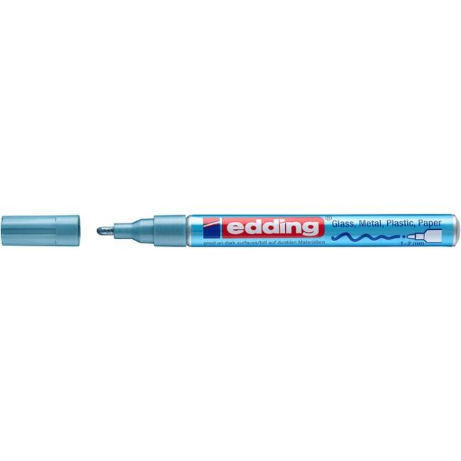Edding 751 Hobi Sanat Kalemi 1-2 mm Açık Mavi Metalik - 1
