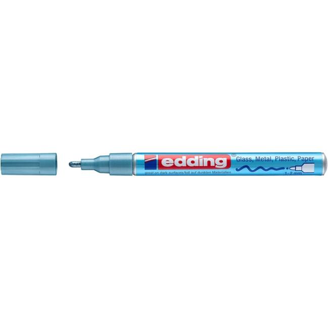 Edding 751 Hobi Sanat Kalemi 1-2 mm Açık Mavi Metalik - 1