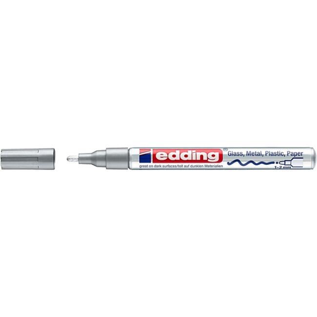 Edding 751 Hobi Sanat Kalemi 1-2 mm Gümüş - 1