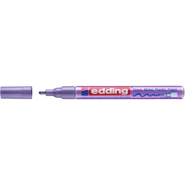 Edding 751 Hobi Sanat Kalemi 1-2 mm Metalik Mor - 1
