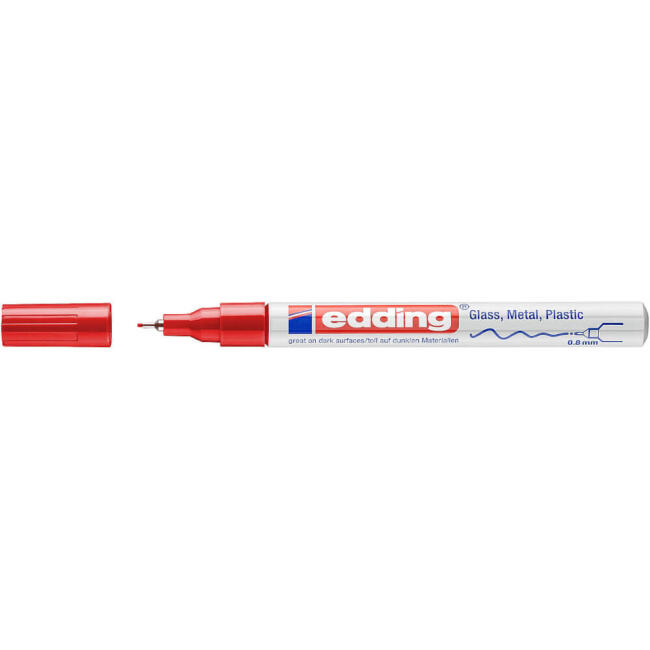 Edding 780 Gloss Paint Marker 0.8 mm Kırmızı - 1